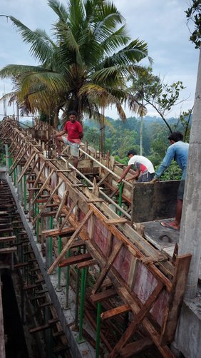 Die Bauarbeiten in Velloor gehen voran (Indische Ordensprovinz der Barmherzigen Brüder )